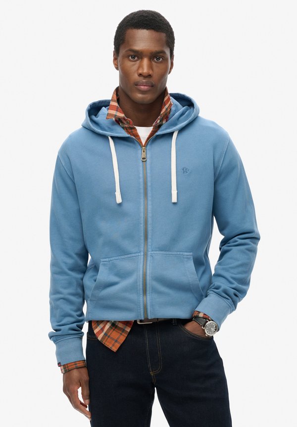Superdry & Co SUPERDRY CLASSIC ESSENTIAL ZIP HOODIE.. - Zip-up sweatshirt - wedgewood blue
