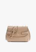 Guess SERENOVA SAFFIANO UMHÄNGE - Cross body bag - beige