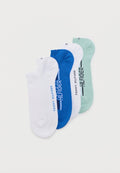Tommy Hilfiger MEN LOGO STRIPE 4 PACK - Sneaker socks - fresh green/blue