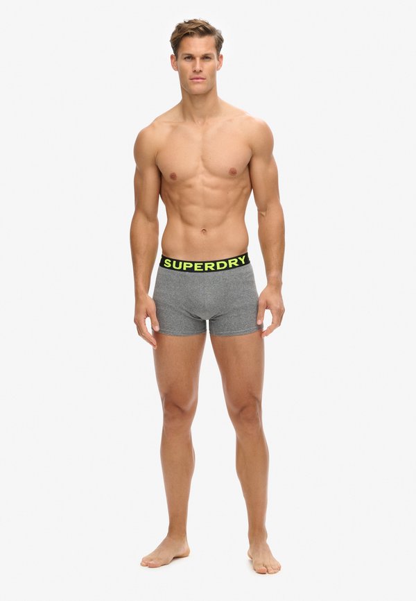 Superdry & Co 3 PACK - Boxer briefs - ath grey feeder blk stripe blk