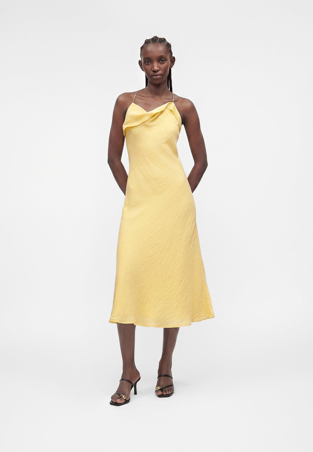 Selected SLWEMMA BLEND MIDI STRAP DRESS