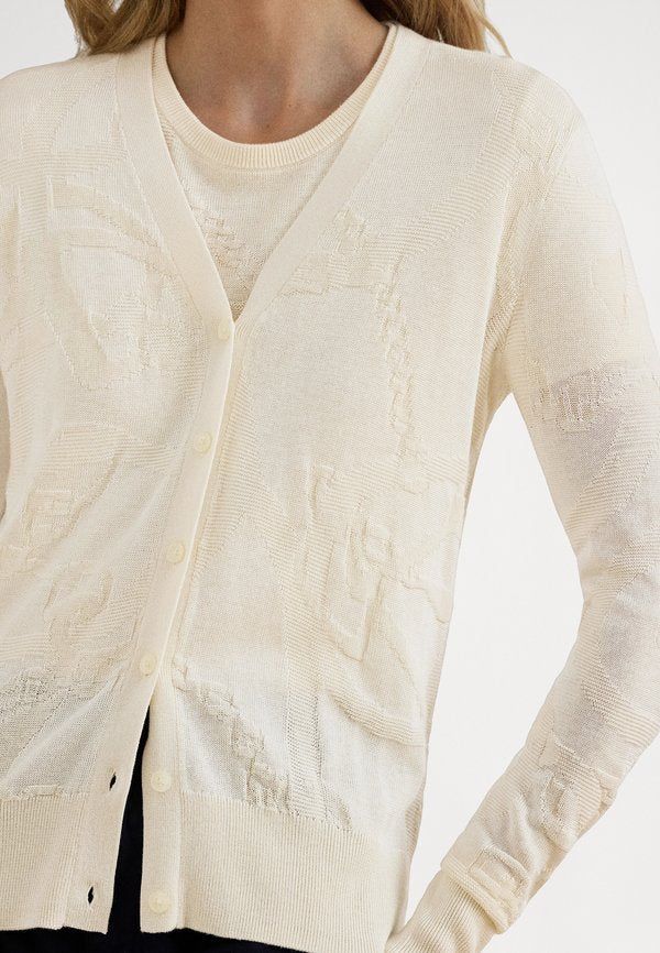 Lauren Ralph Lauren BELTING-MOTIF V-NECK CARDIGAN