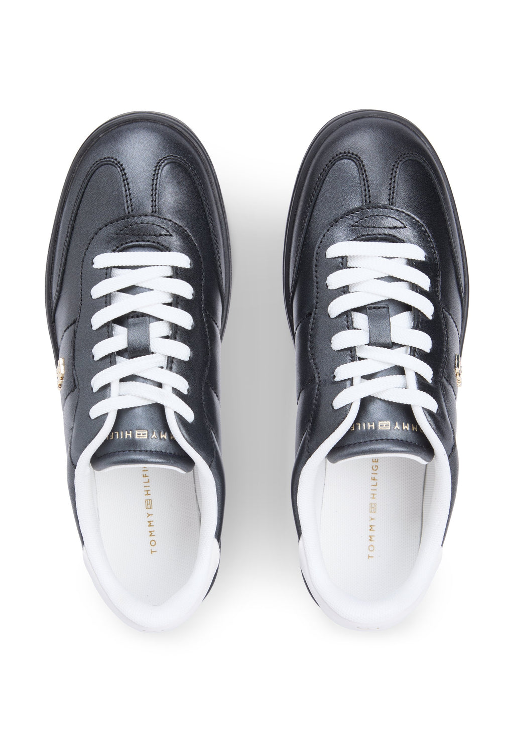 TH MONOGRAM METALLIC TRAINERS WITH LEATHER Media 4