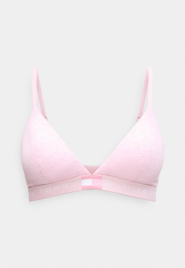 Tommy Hilfiger HERITAGE LOGO REMOVABLE PADDING TRIANGLE BRA - Triangle bra - classic pink heather
