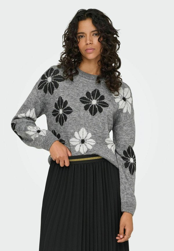 ONLY Knitted ONLFREESIA Knitted - Jumper - medium grey melange