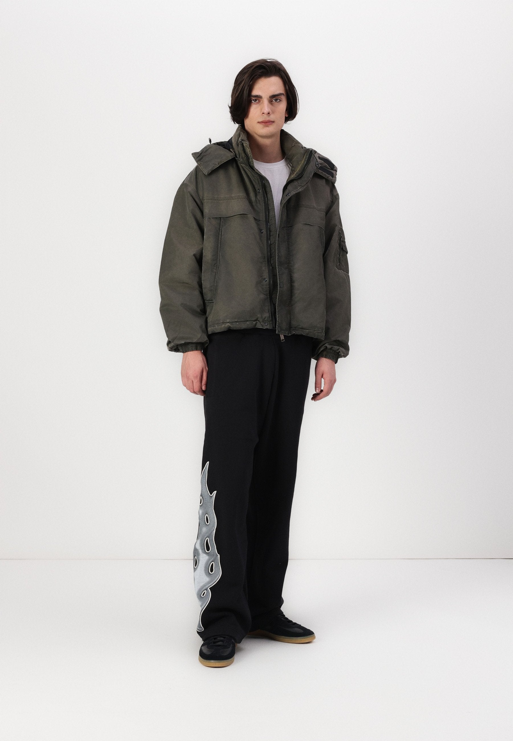 LOW LIGHTS STUDIOS® WASHED MOON PUFFER JACKET UNISEX