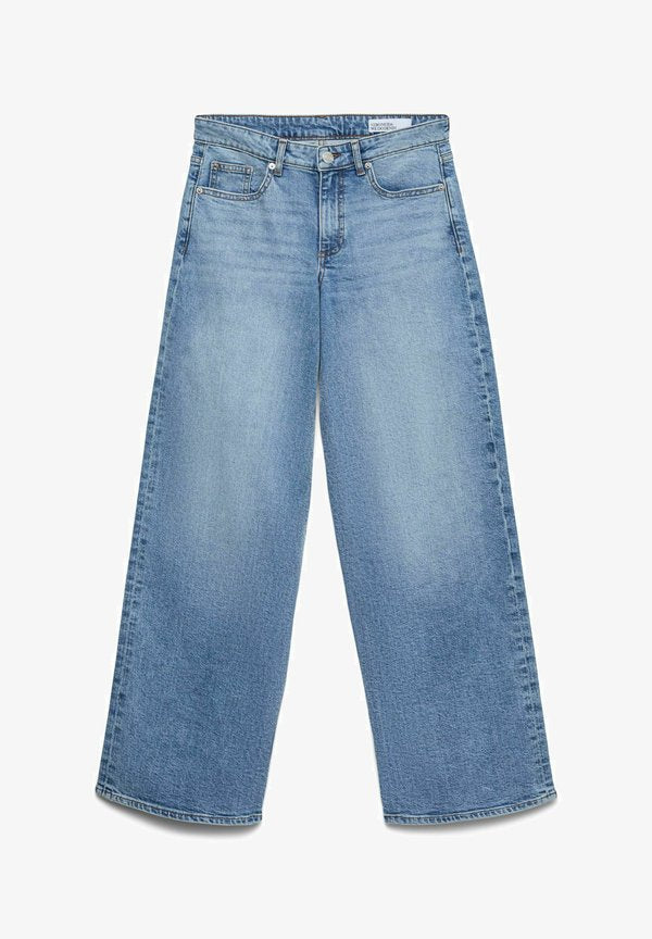 Vero Moda Wide-fit VMSANDIE-STRETCH Mid rise Wide Leg Fit - Wide Leg - light blue denim