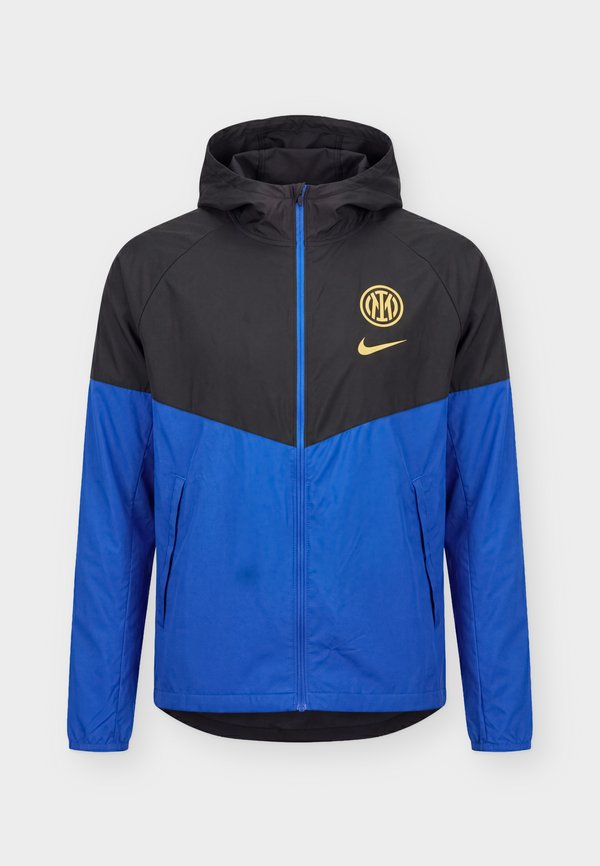 Nike Performance INTER RUN - Windbreaker - black/lyon blue/university gold-coloured