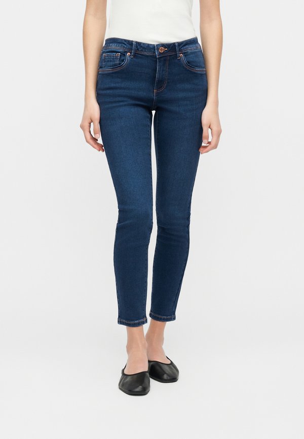 Vero Moda Petite VMTANYA PIPING - Jeans Skinny Fit - dark blue denim