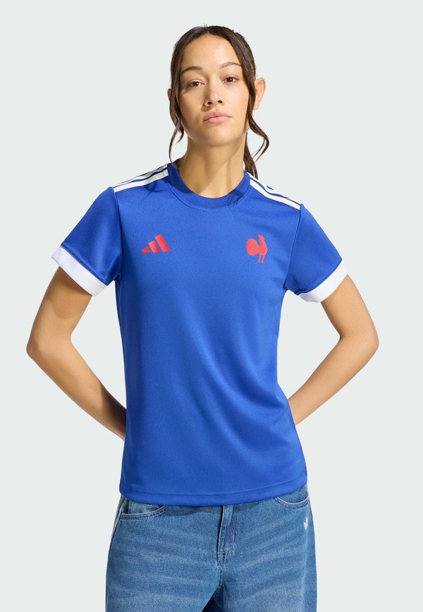 adidas Performance FRANCE RUGBY HOME REPLICA SUPPORTER  - Print T-shirt - semi lucid blue