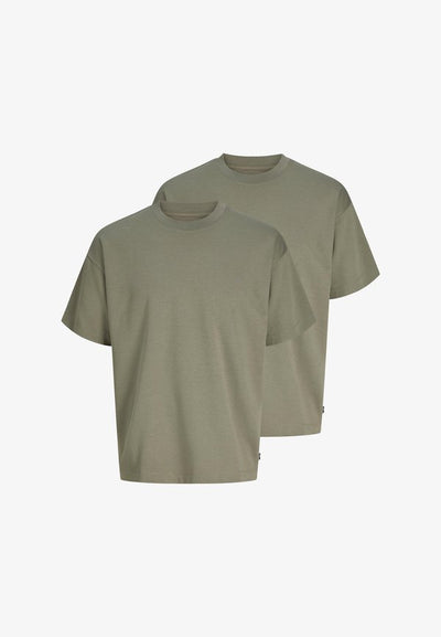 Jack & Jones JACK & JONES PACK 2 - Basic T-shirt - vetiver