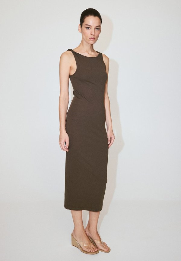 Mango ADULT - Jersey dress - dark brown
