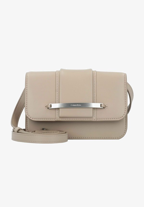Calvin Klein BAR - Cross body bag - silver mink