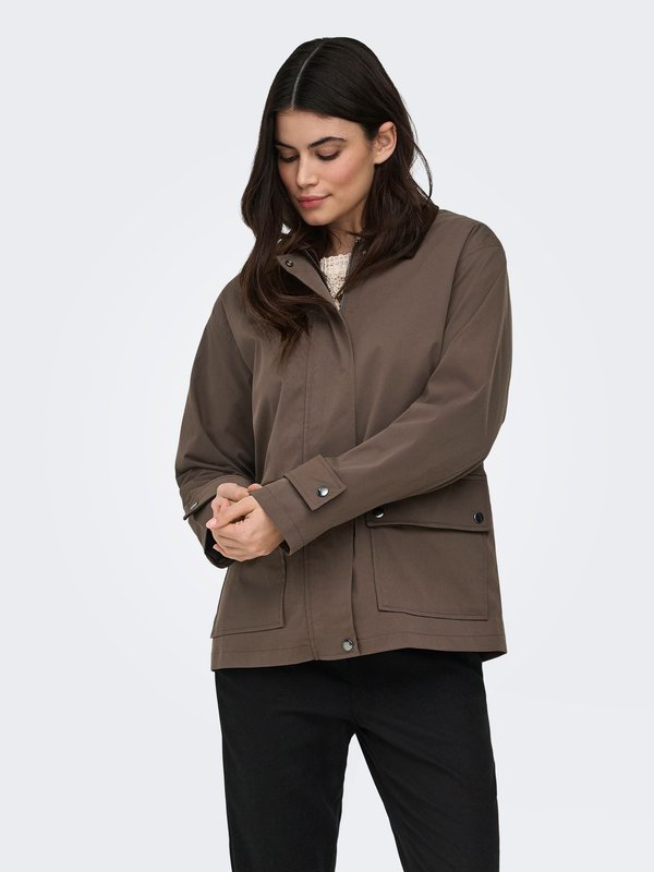 ONLY ONLEVELYN - Short coat - chocolate martini