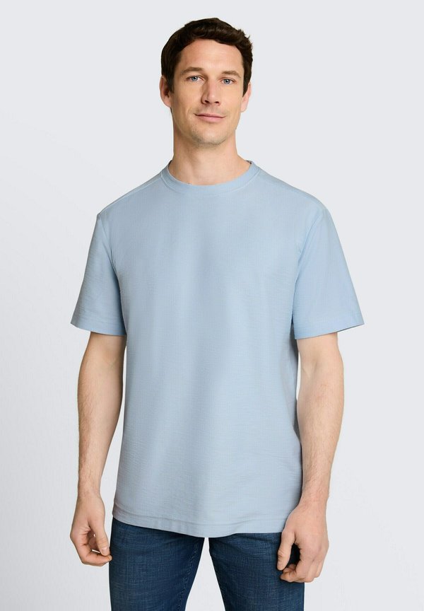 TOM TAILOR TOM TAILOR T-SHIRT T-SHIRT MIT OTTOMAN-STRUKTUR - Basic T-shirt - light blue grey