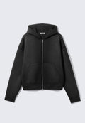 Weekday WASHED SCUBA ZIP HOODIE