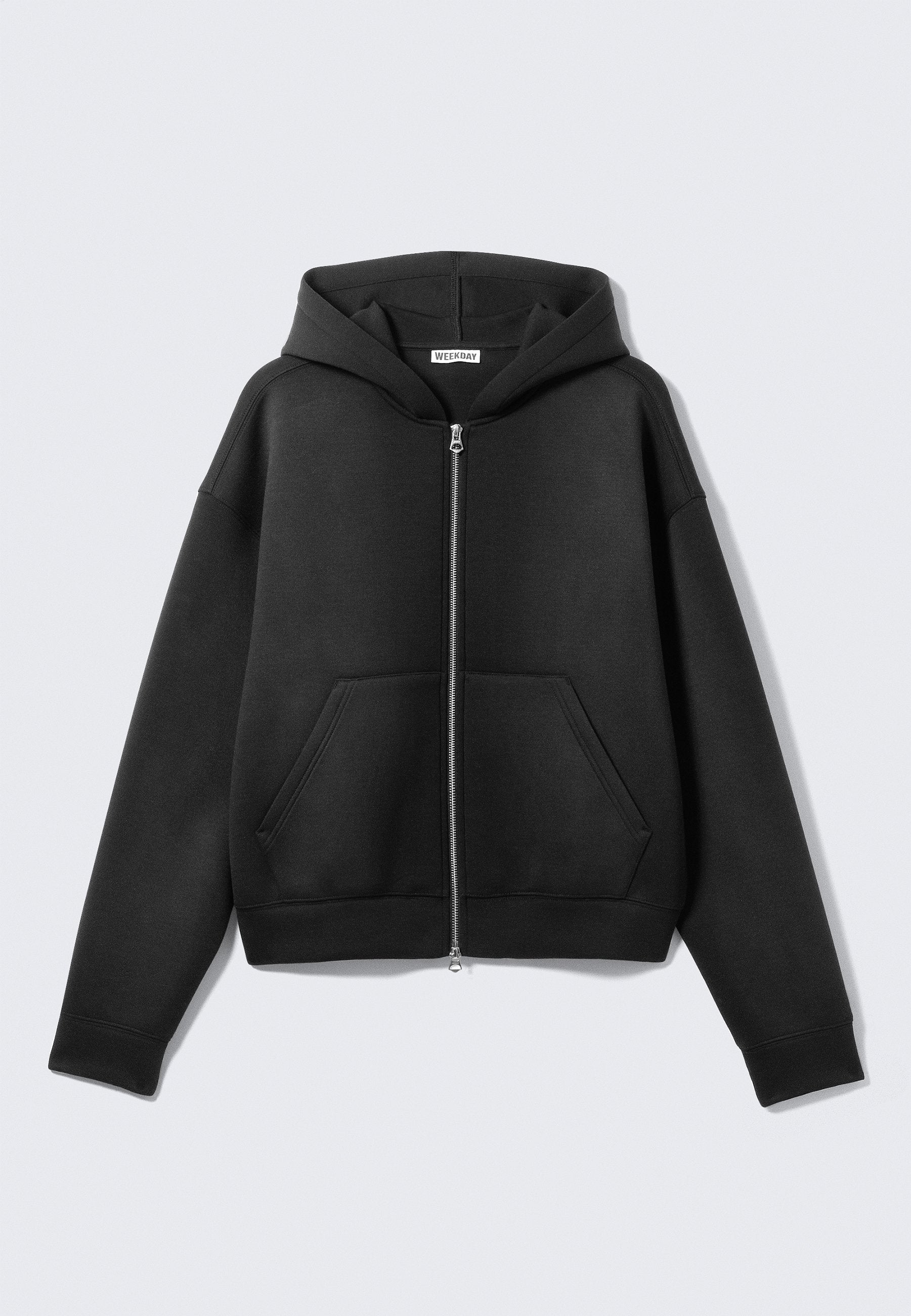 Weekday WASHED SCUBA ZIP HOODIE