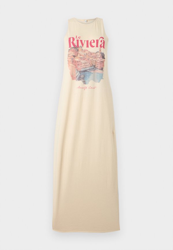 ONLY ONLLUCY DRIVE DRESS BOX - Jersey dress - oatmeal