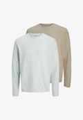 Jack & Jones 2 PACK - Jumper - beige   hellblau