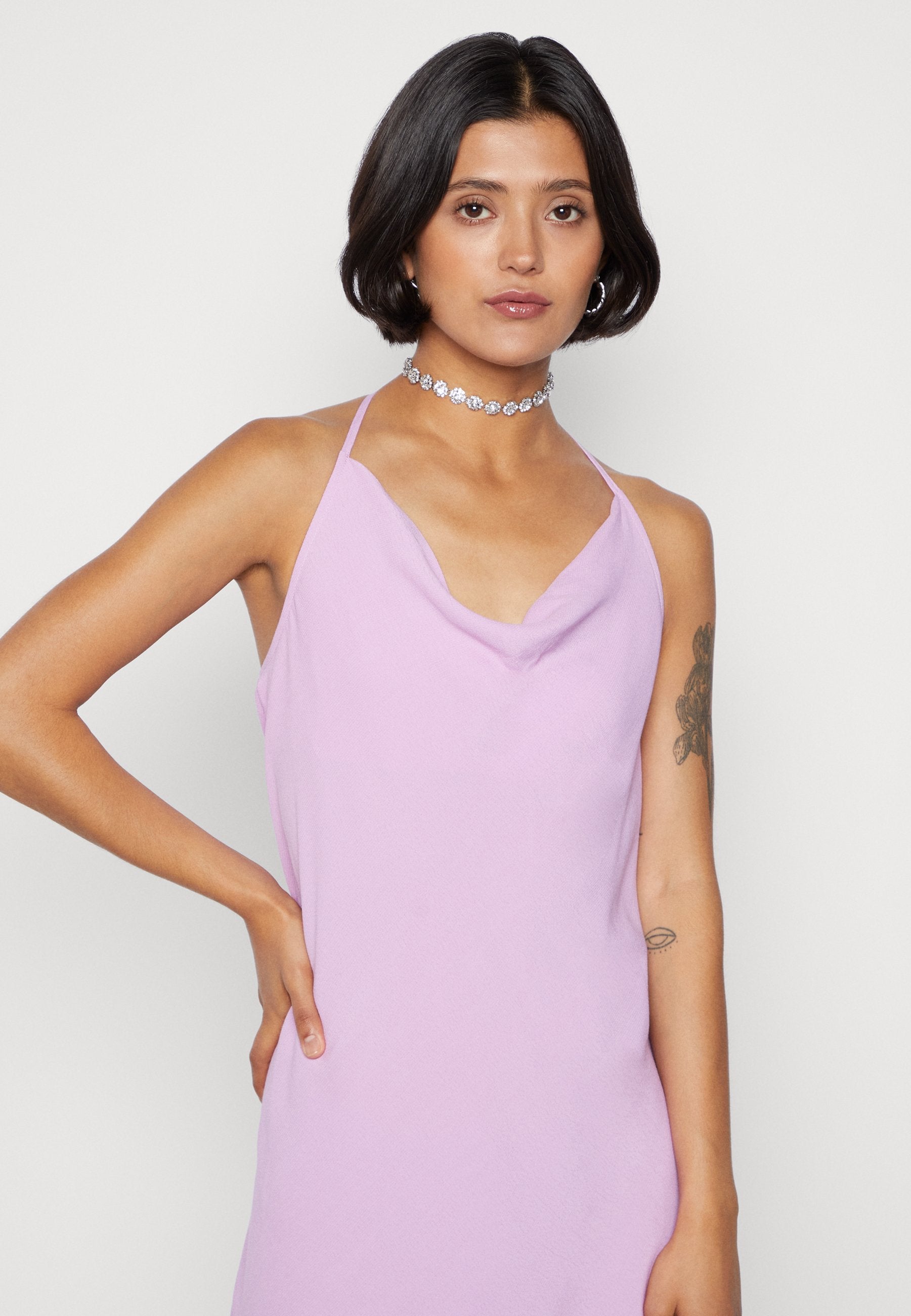 Weekday HALTER MINI SLIP DRESS