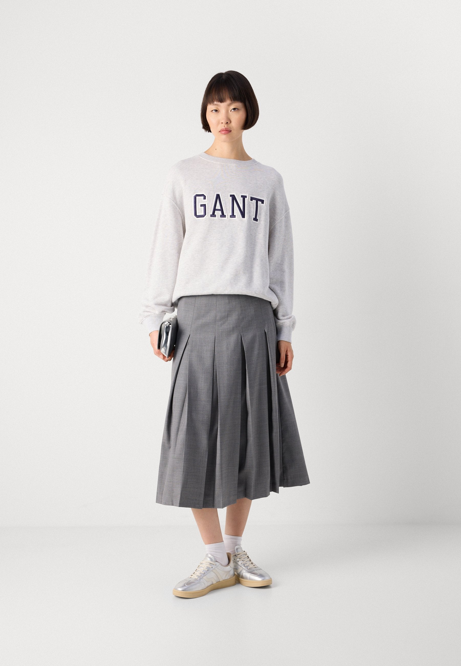 GANT MIDI PLEATED SKIRT