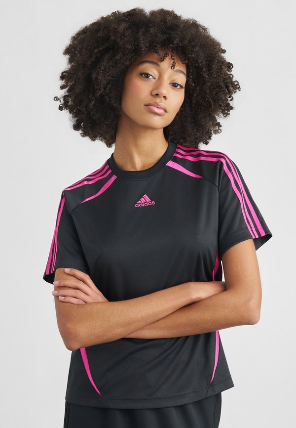 adidas Originals Print T-shirt - black/semi lucid fuchsia