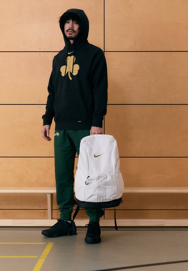 Nike Performance VARSITY ELITE UNISEX - Rucksack - white/black/metallic gold-coloured