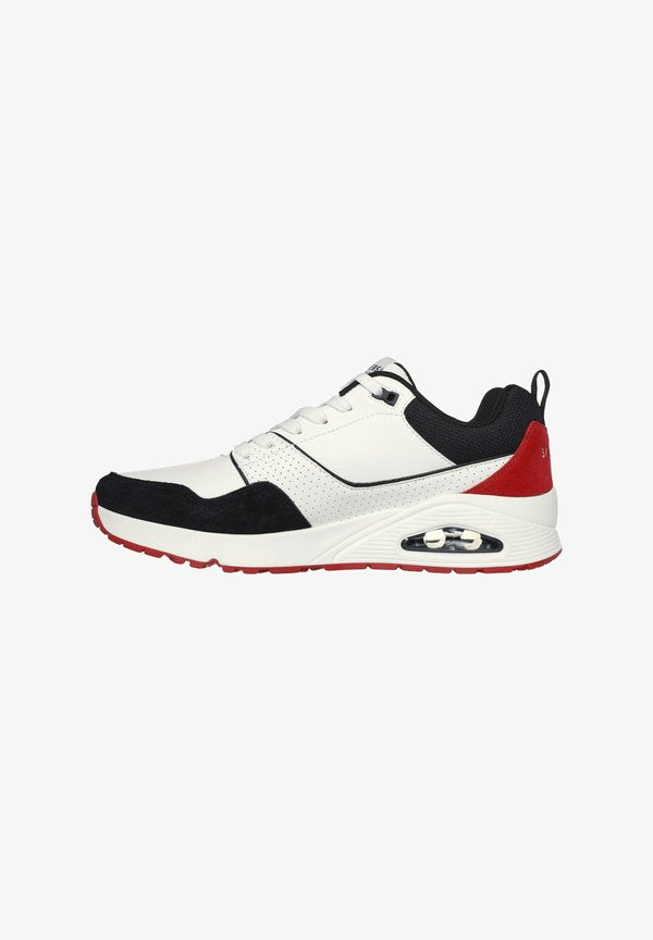 Skechers STREET UNO - RETRO - Trainers - wbrd white black red