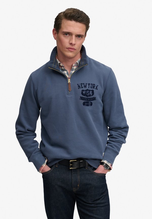 Superdry & Co SUPERDRY TONAL HALF ZIP SWEATSHIRT.. - Sweatshirt - classic navy