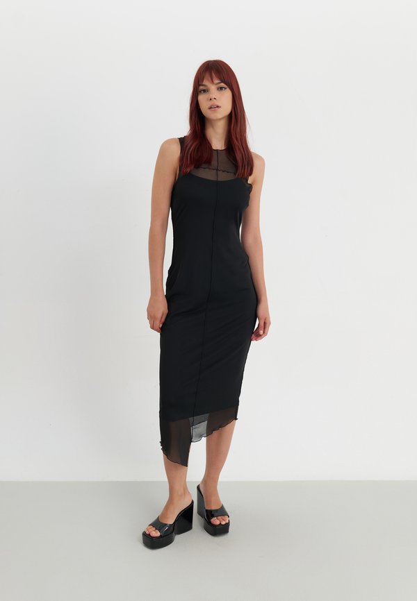 Even&Odd VISIBLE SEAMS ALL OVER MIDI DRESS