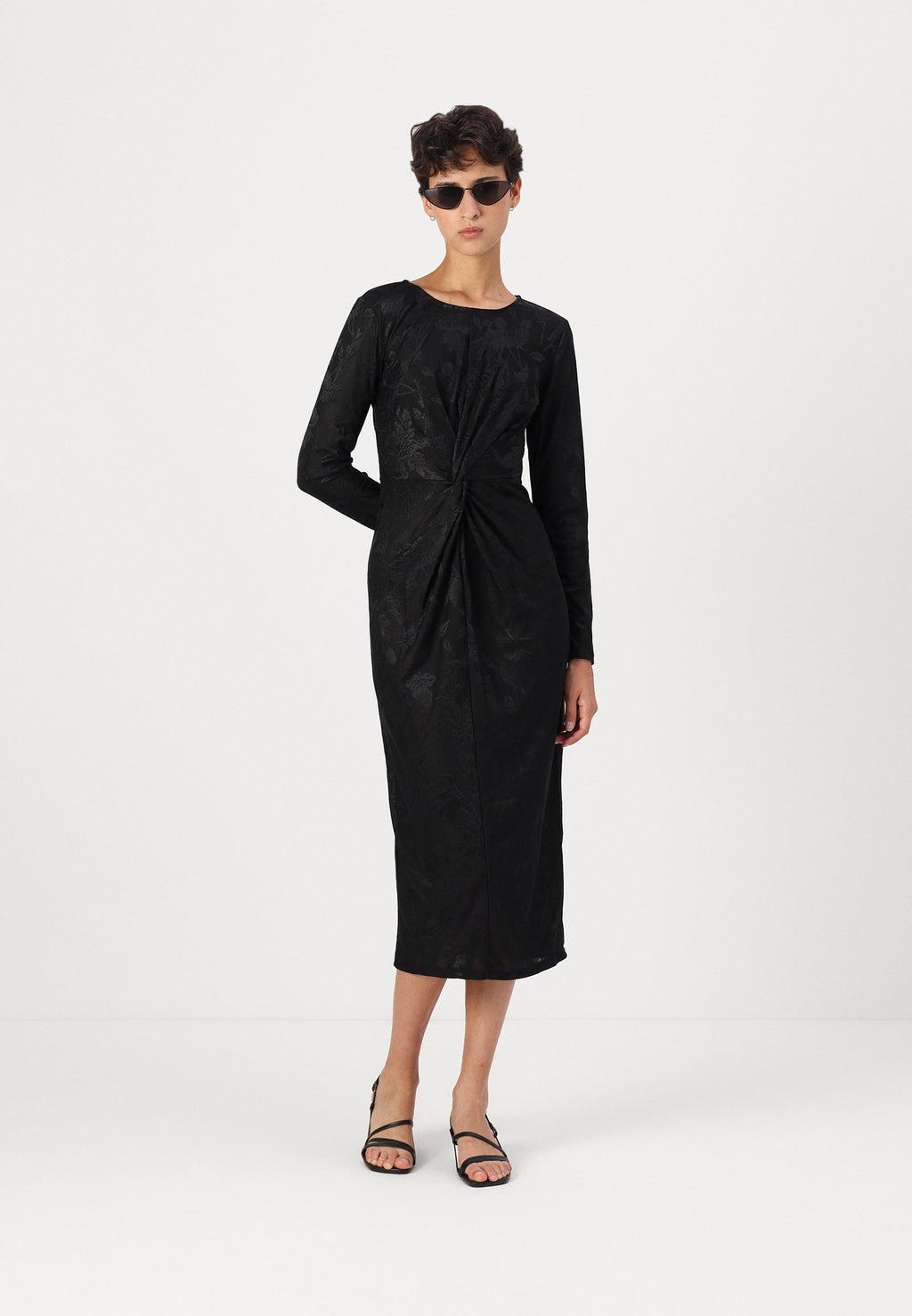 VILA VIROSEA O NECK MIDI DRESS