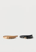 Vero Moda VMSILJA BELT 2 PACK - Belt - black/kelp