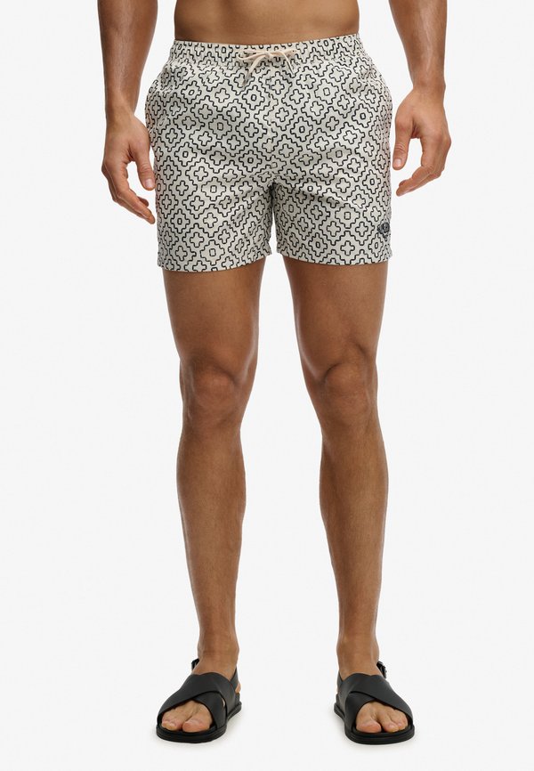 Superdry & Co SUPERDRY PREMIUM PRINTED 15-INCH SWIM SHORTS.. - Swimming shorts - sashiko marshmallow off white