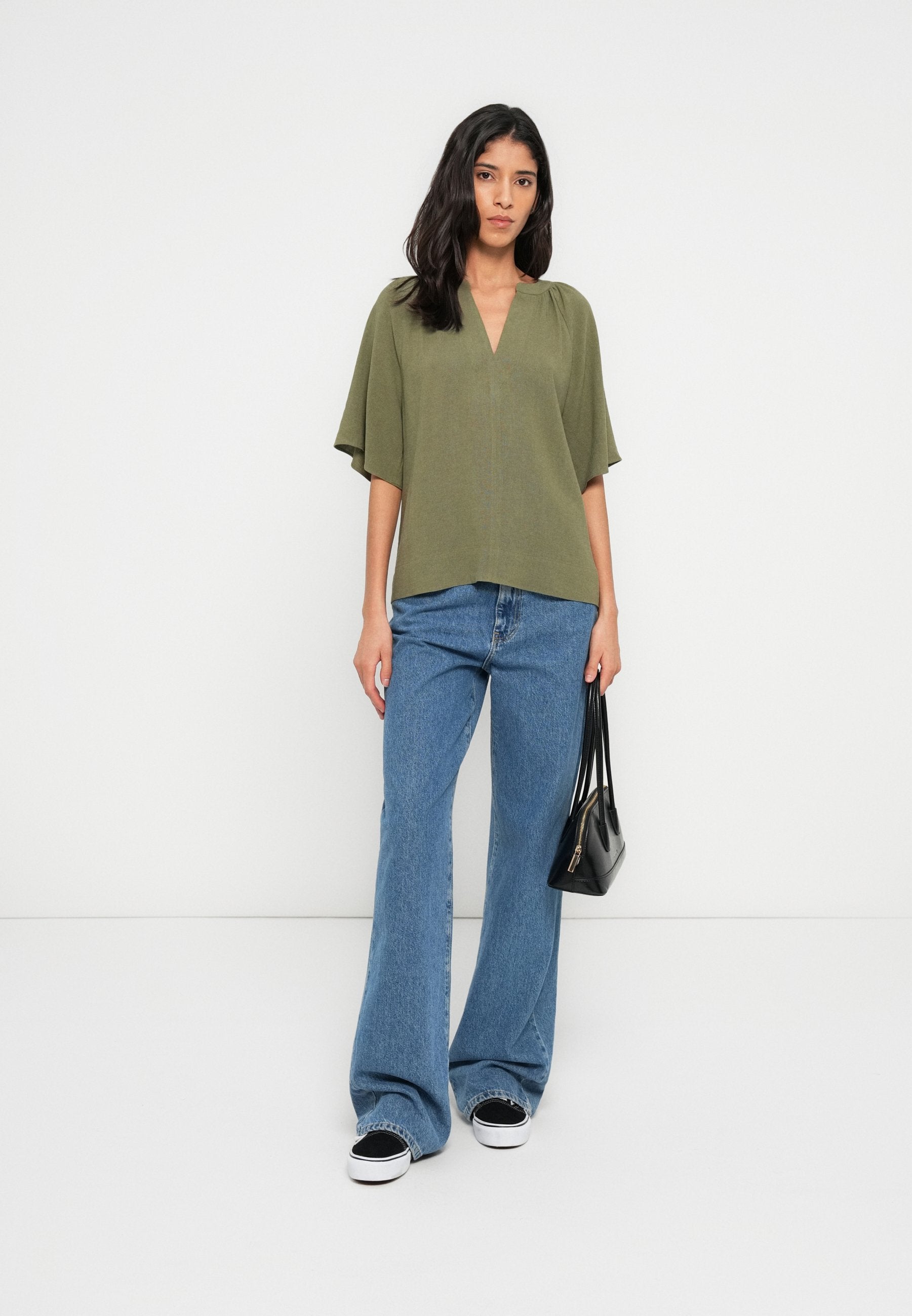 Selected v-neck viscose blend
