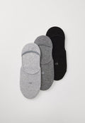 Calvin Klein Underwear WOMEN FOOTIE 3 PACK - Invisible socks - grey melange