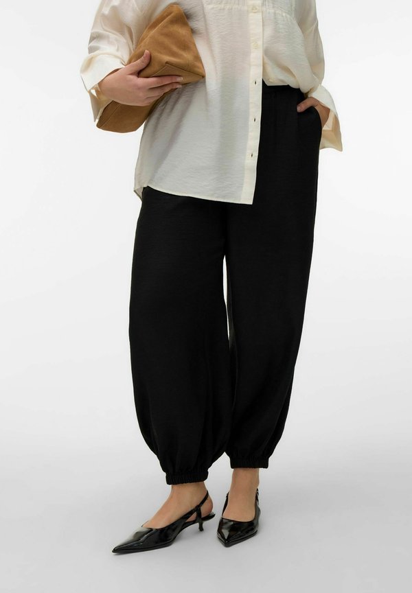 Vero Moda Curve VMCLIFINA High waist - Trousers - black
