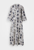 Marc O'Polo DRESS V NECK LONG SLEEVE PRINT