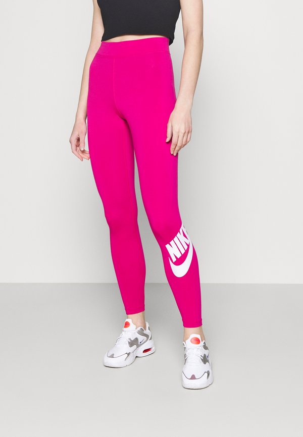 Nike Sportswear W NSW ESSNTL LGGNG FUTURA HW - Leggings - Trousers - fireberry/white