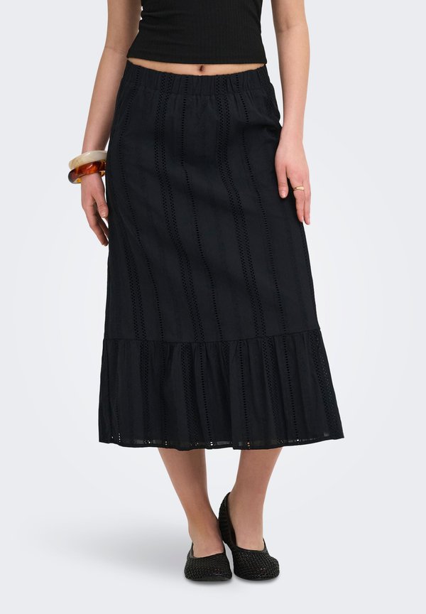 ONLY ONLLIA Midi - A-line skirt - black