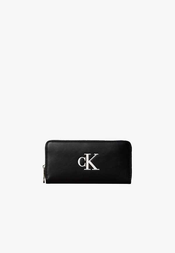 Calvin Klein BOLD LONG - Wallet - black/white