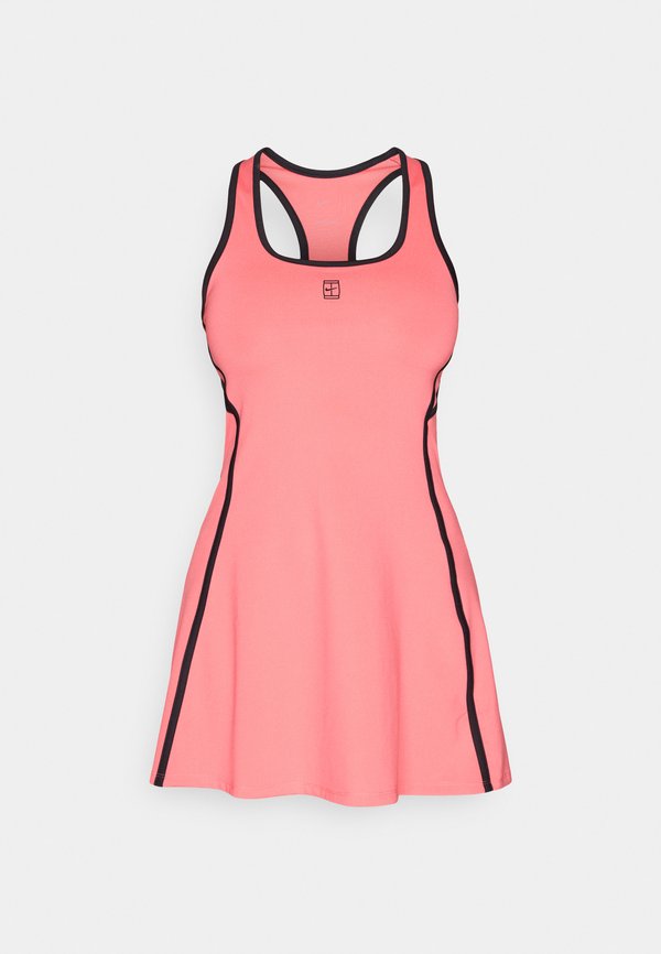 Nike Performance NIKECOURT ADVANTAGE DRESS NOVELTY - Sports dress - sea coral/black