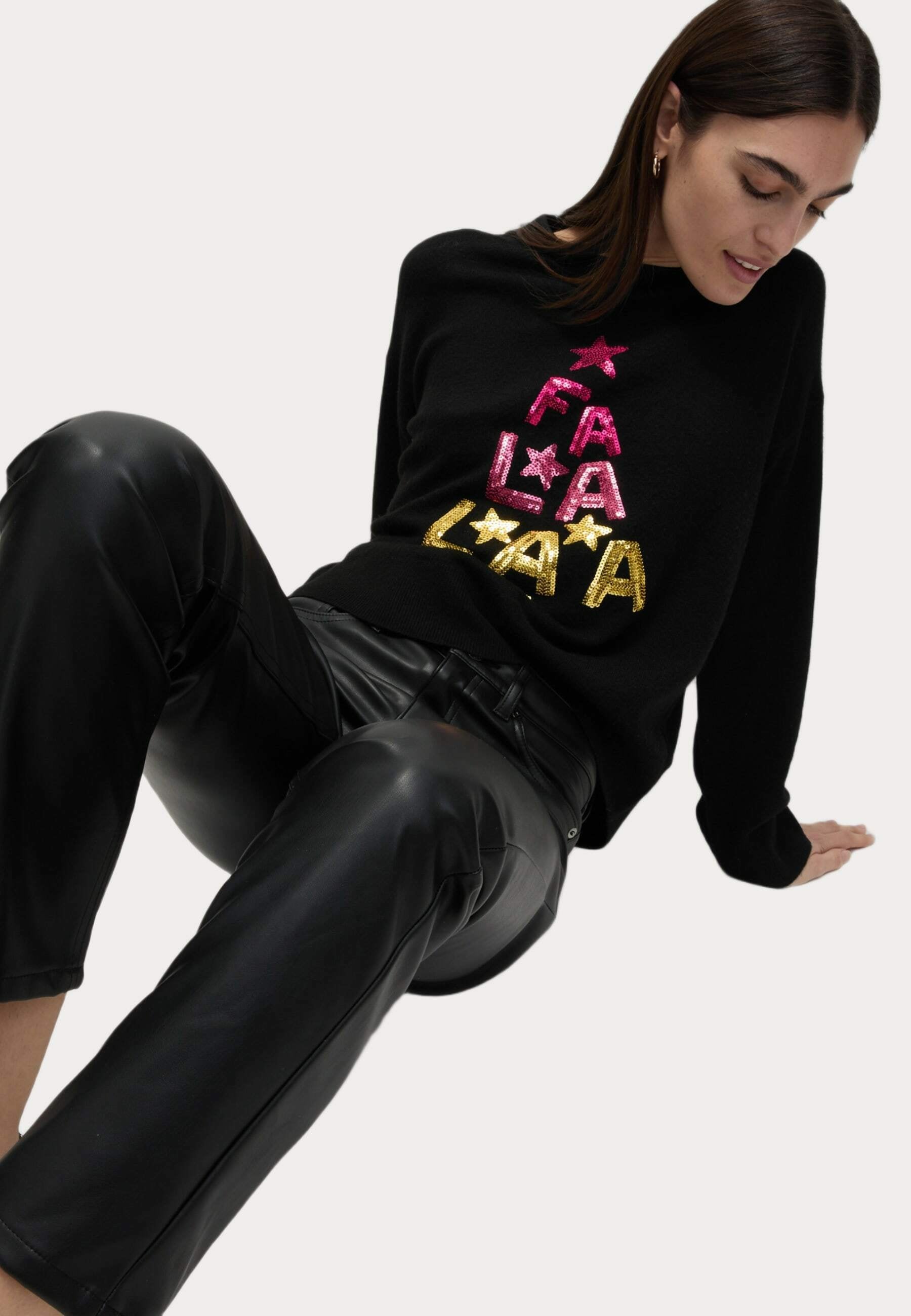 Marks & Spencer SEQUIN SLOGAN CREW NECK