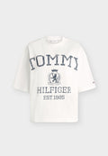 Tommy Hilfiger VARSITY CREST - Print T-shirt - ecru
