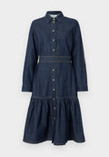 ONLY Denim ONLSEVIGNY Long - Denim dress - dark blue denim