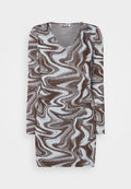 Neon & Nylon LELOU  V-NECK SHORT DRESS