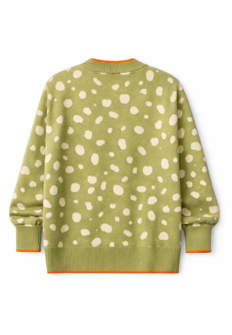 Never Fully Dressed OLIVE FAWN JACQUARD CARDIGAN