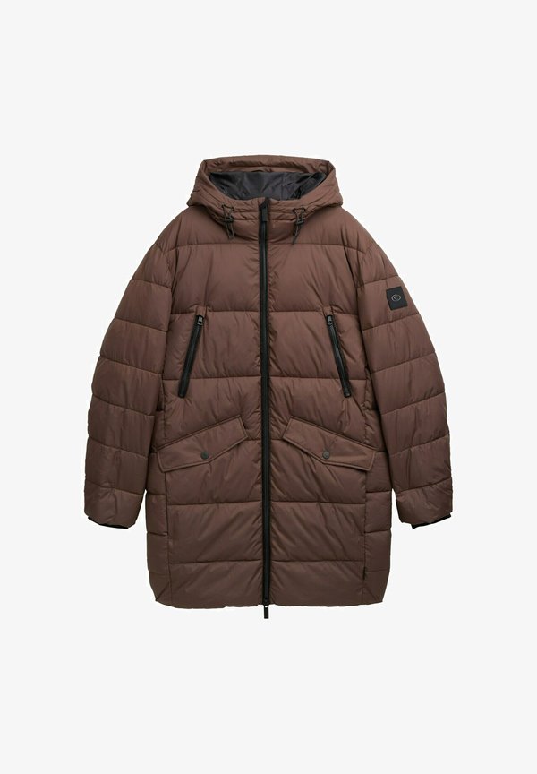 TOM TAILOR PUFFER MIT KAPUZE - Winter coat - bag brown