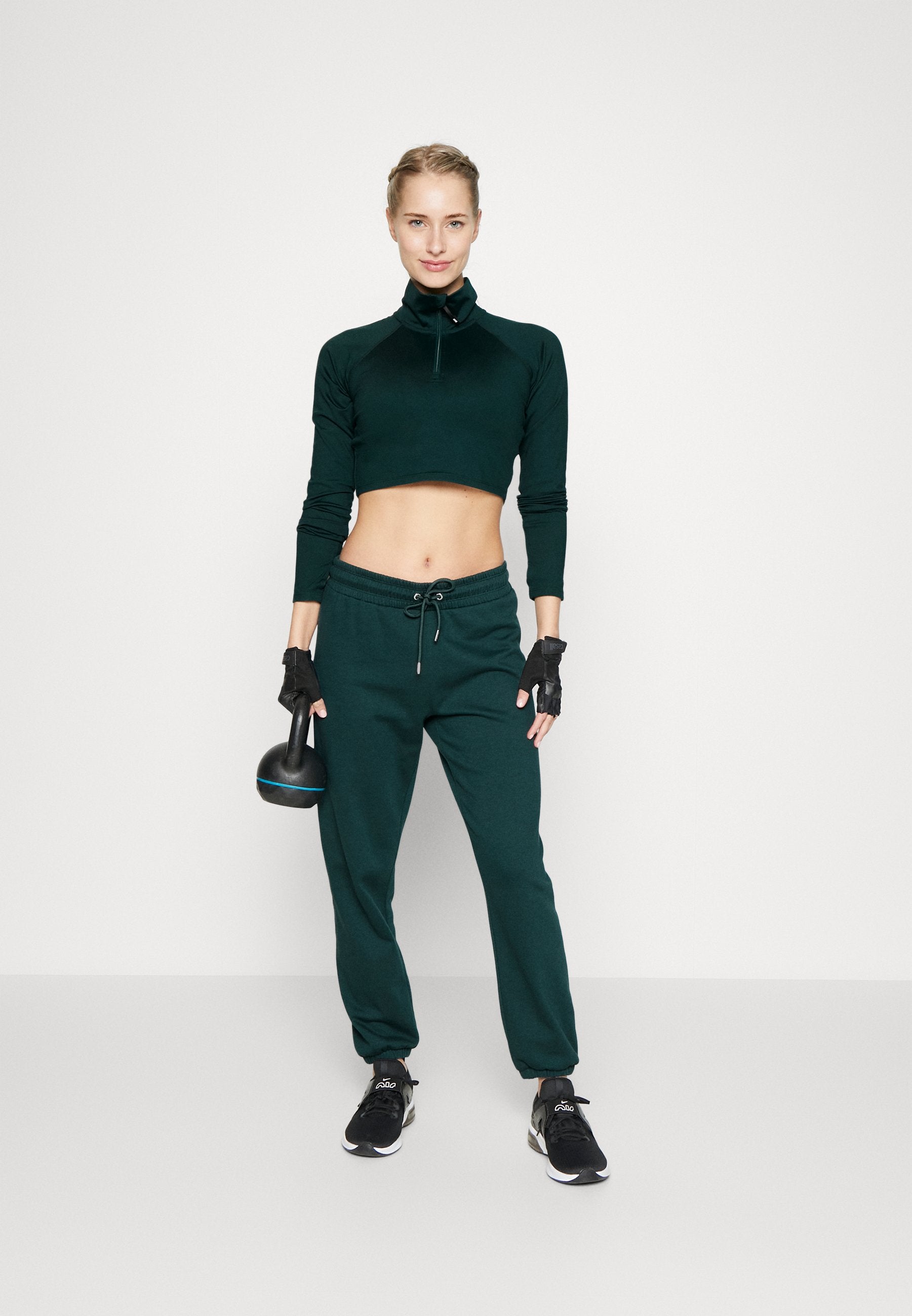 DKNY BALANCE QUARTER ZIP CROPPED