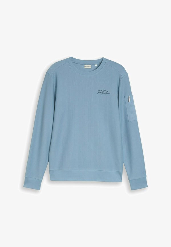 TOM TAILOR MIT REISSVERSCHLUSSTASCHE - Sweatshirt - mountain spring blue