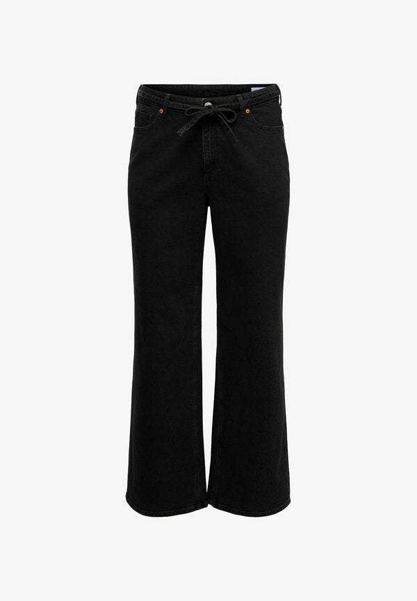 Vero Moda Curve WIDE-FIT JEANS VMCTESSA HIGH RISE WIDE LEG FIT JEANS - Wide Leg - dark grey denim